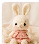 Conejita pastel tejida al crochet