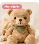 Osito tejido al crochet color beige