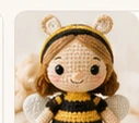 Abejita dulce tejida al crochet