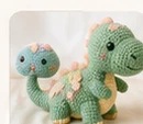 Dinosaurio pastel tejido al crochet