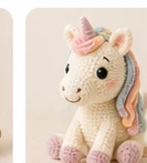 Unicornio mini tejido al crochet